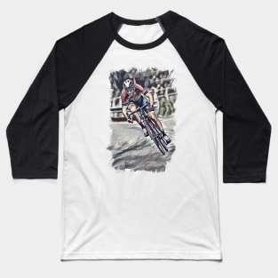 The Cyclist / Abstract fan art / Cycling heroes series #02 Baseball T-Shirt